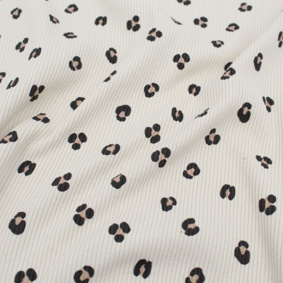 Rib Jersey Leopardenmuster