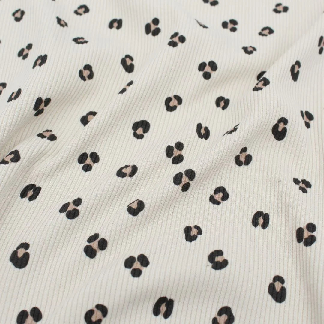 Rib Jersey Leopardenmuster
