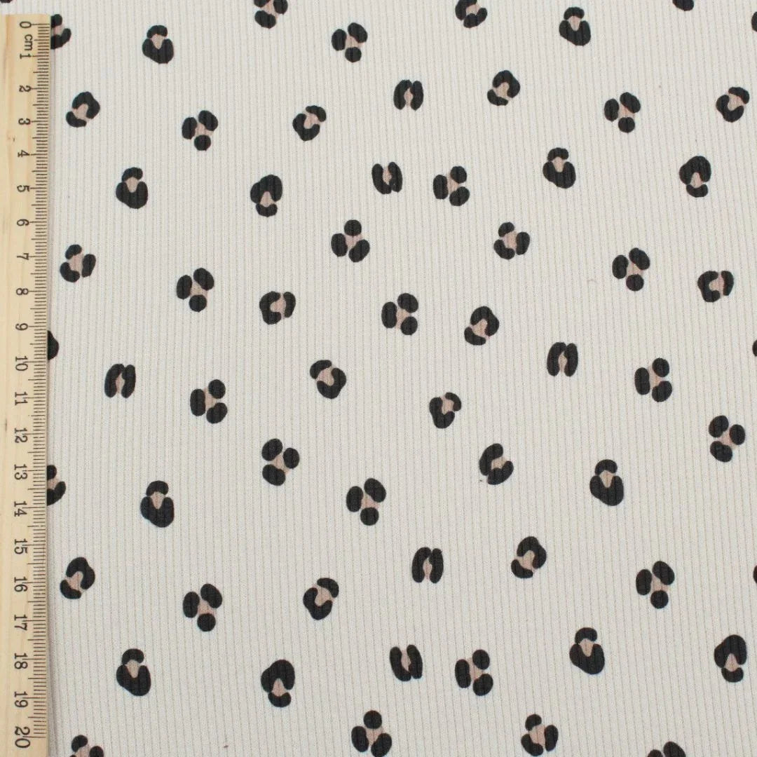 Rib Jersey Leopardenmuster