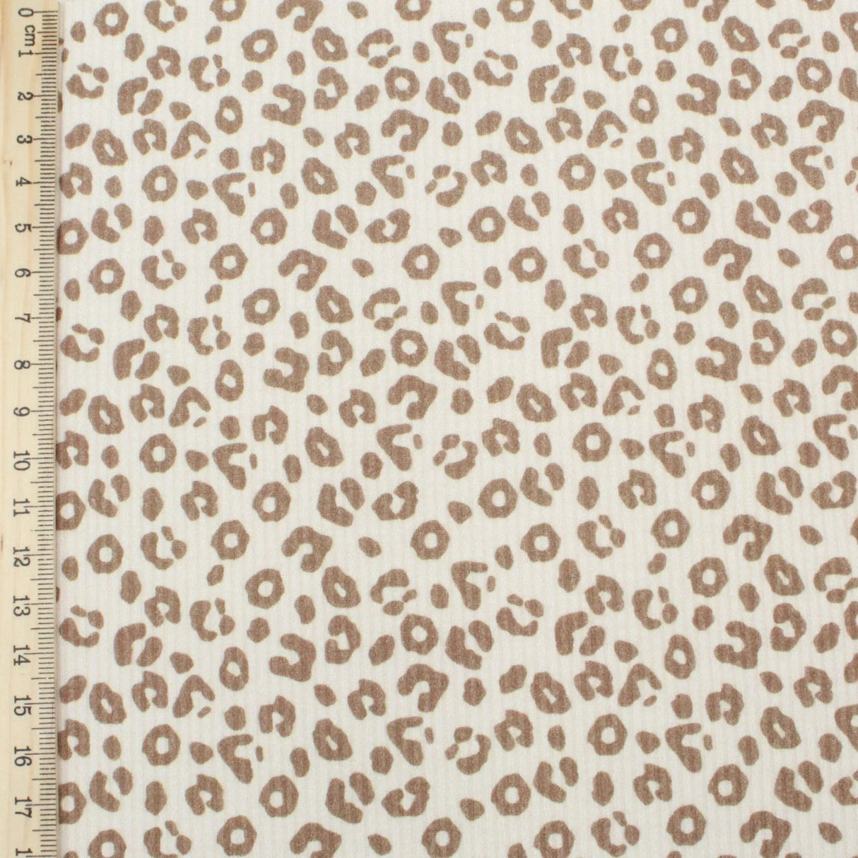 Rippstrick Jersey Stoff Leopardenmuster