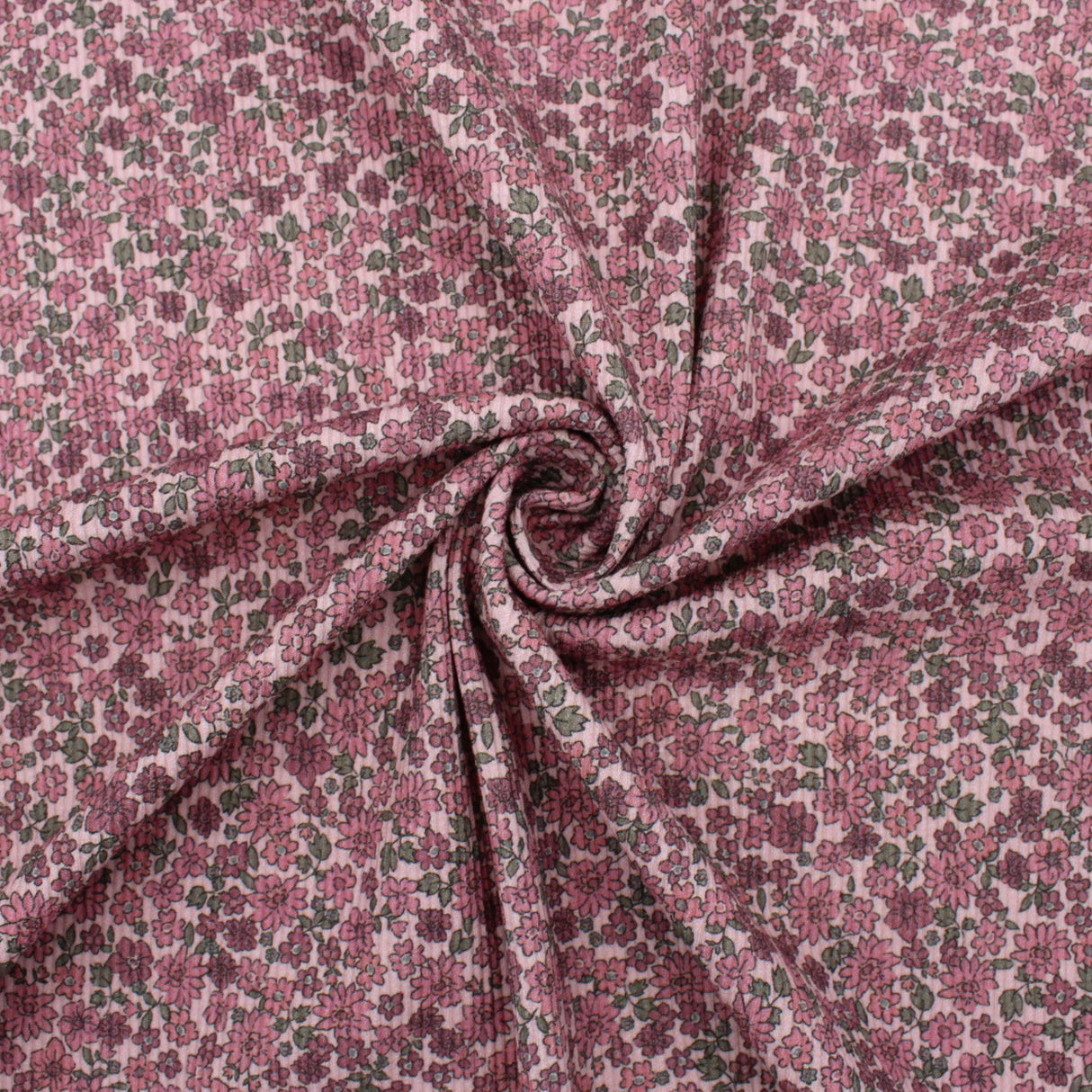 Rippstrick Jersey Kleine Blumen | Soft Rosé