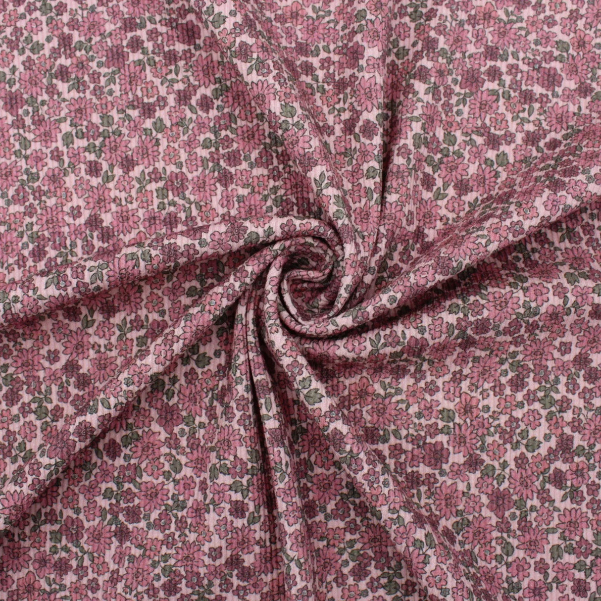 Rippstrick Jersey Kleine Blumen | Soft Rosé