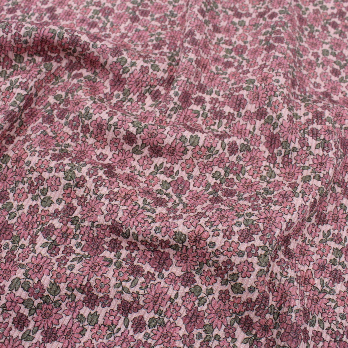 Rippstrick Jersey Kleine Blumen | Soft Rosé