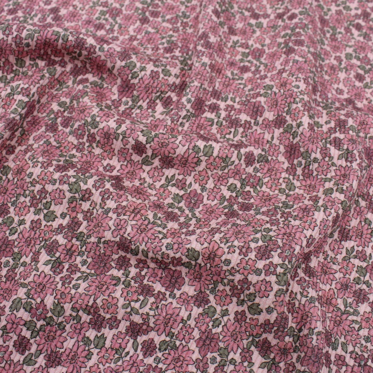 Rippstrick Jersey Kleine Blumen | Soft Rosé