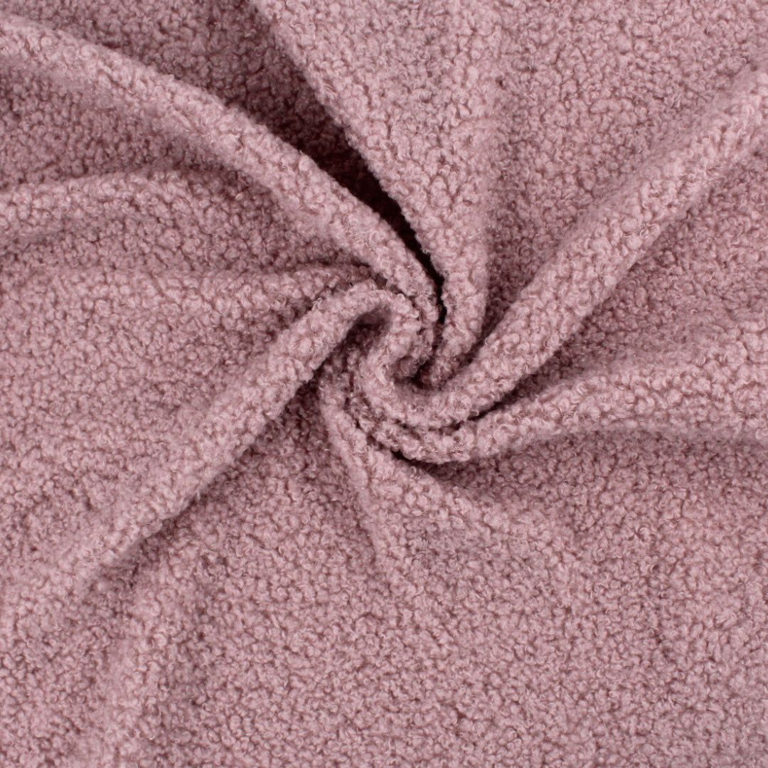 Strick Boucle in Altrosa ideal für Westen, Mützen, Taschen, Kissenbezüge