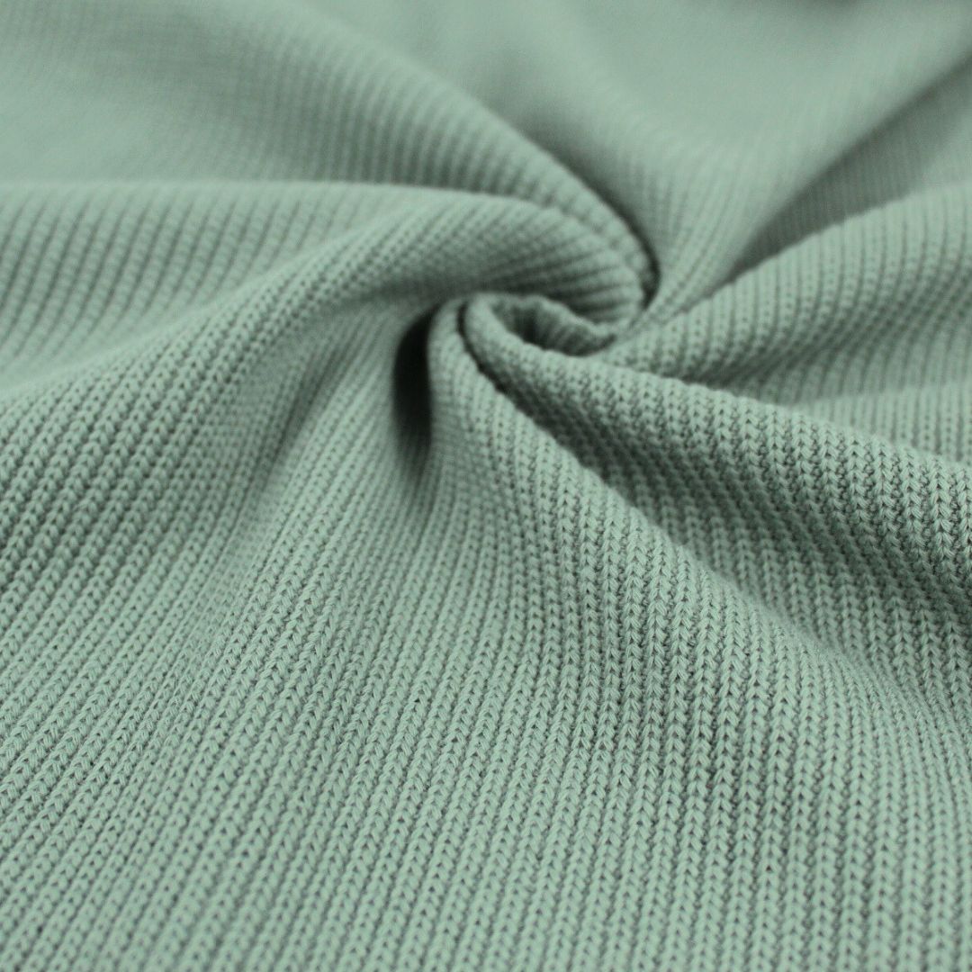 Kuscheliger elastischer Baumwollstrickstoff Stoff in Grün