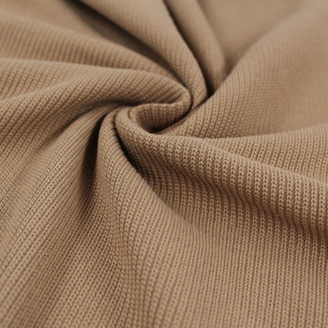 Strickstoff Meterware OEKO-TEX zertifiziert | Karamellbraun