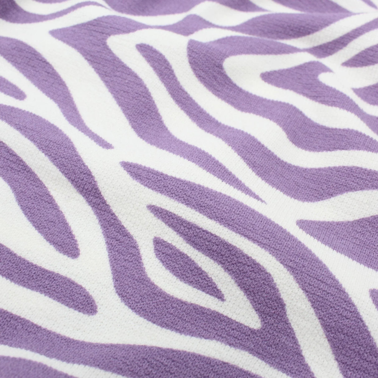 Terry Krepp Stoff Zebra