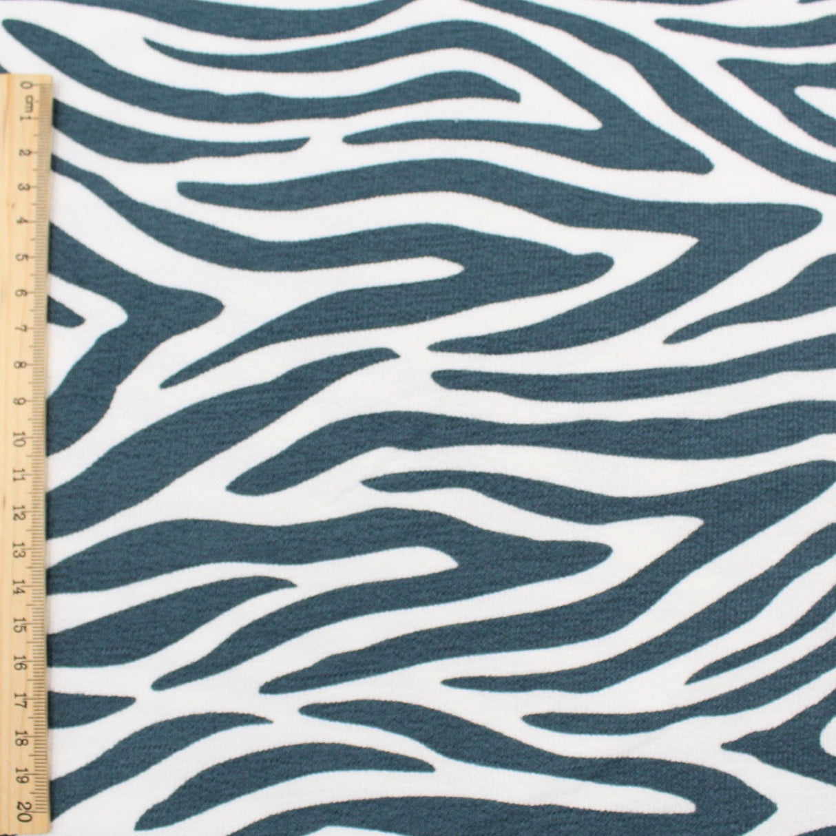 Terry Krepp Stoff Zebra