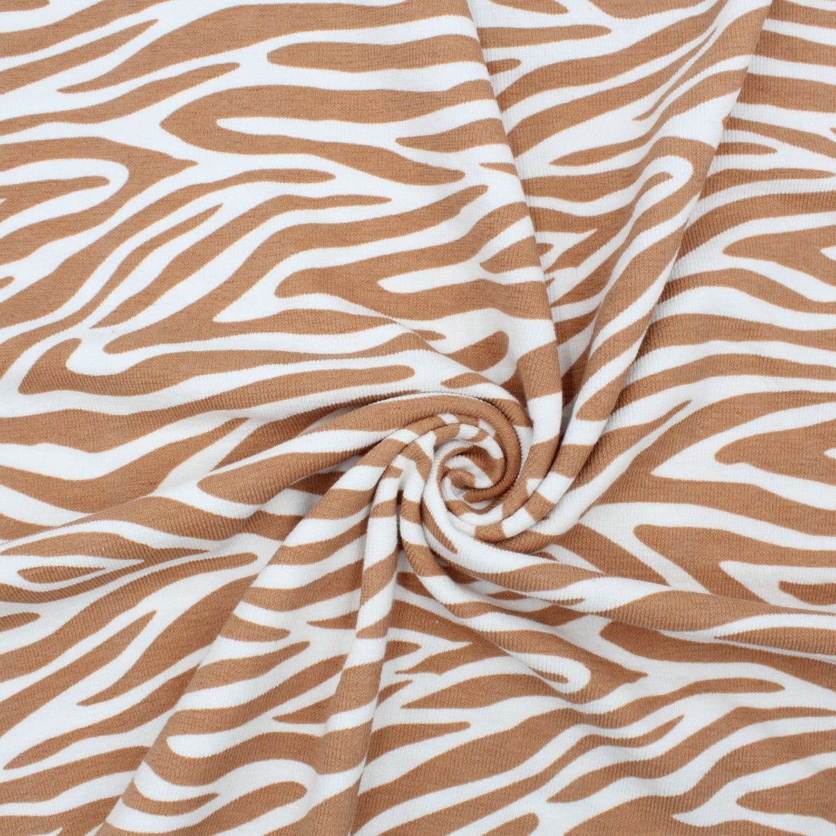 Terry Krepp Stoff Zebra