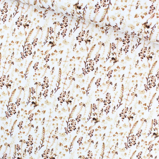 B - WARE Baumwollstoff Trockenblumen - Stofftime