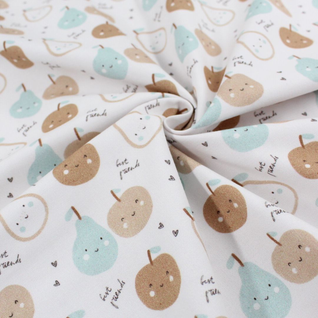 Baumwollstoff Apfel und Birne - Stofftime