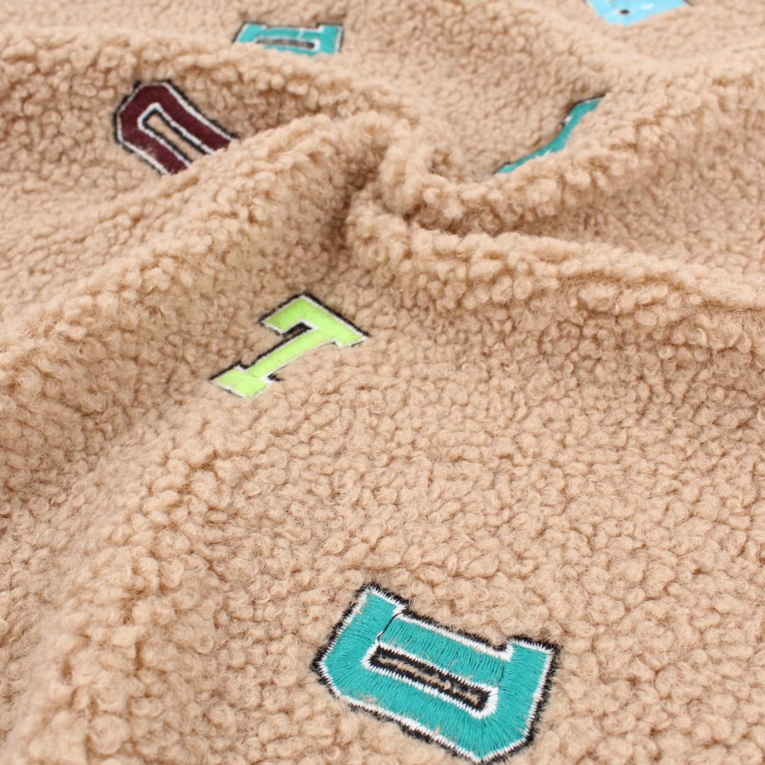 Bouclé Stoff Buchstaben - Stofftime