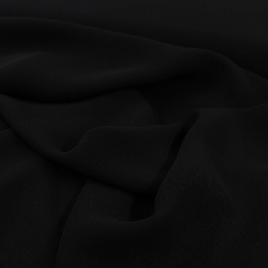 Chiffon uni | Schwarz - Stofftime