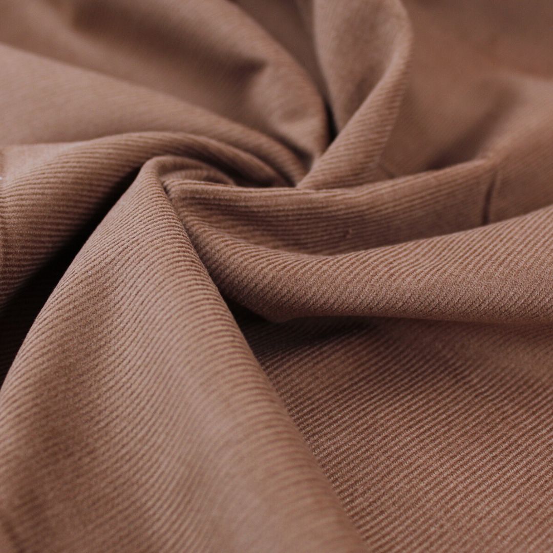 Feincord aus Baumwolle | Schokobraun - Stofftime
