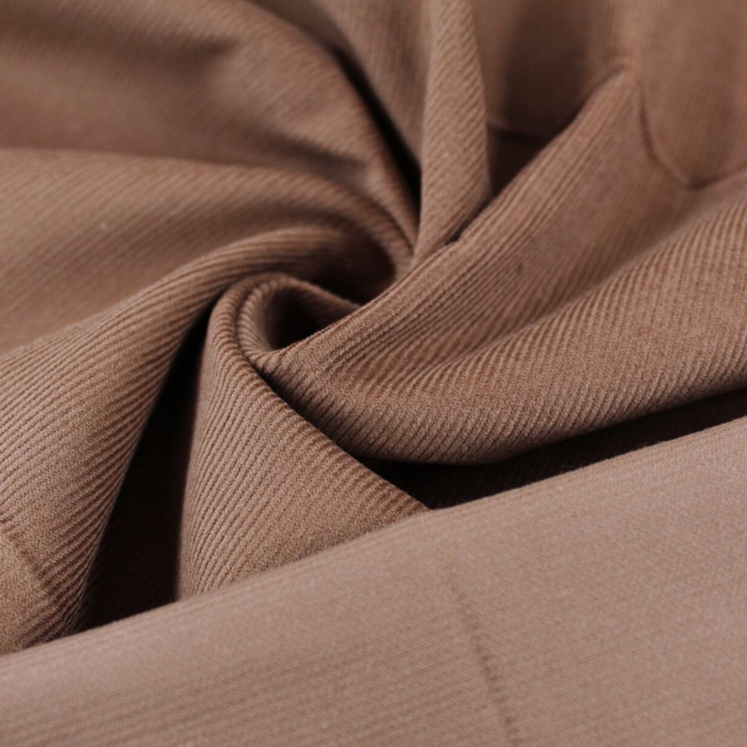 Feincord aus Baumwolle | Schokobraun - Stofftime