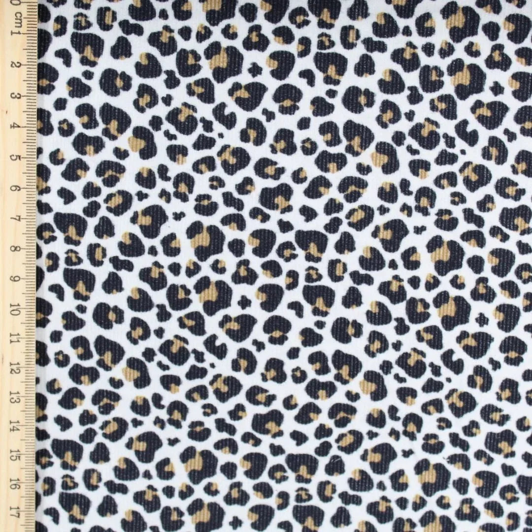 Feincord Leopardenmuster - Stofftime