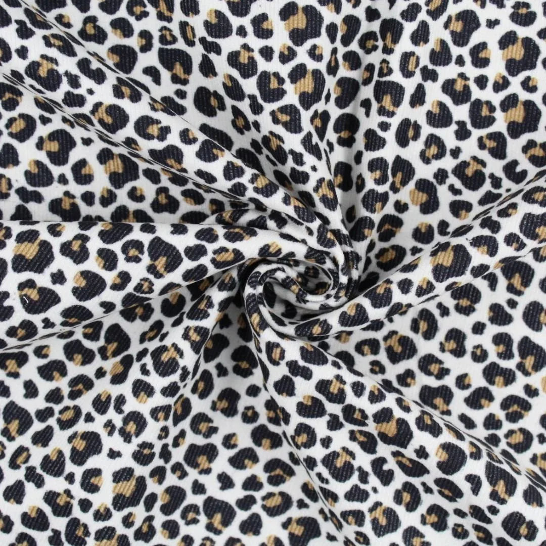 Feincord Leopardenmuster - Stofftime