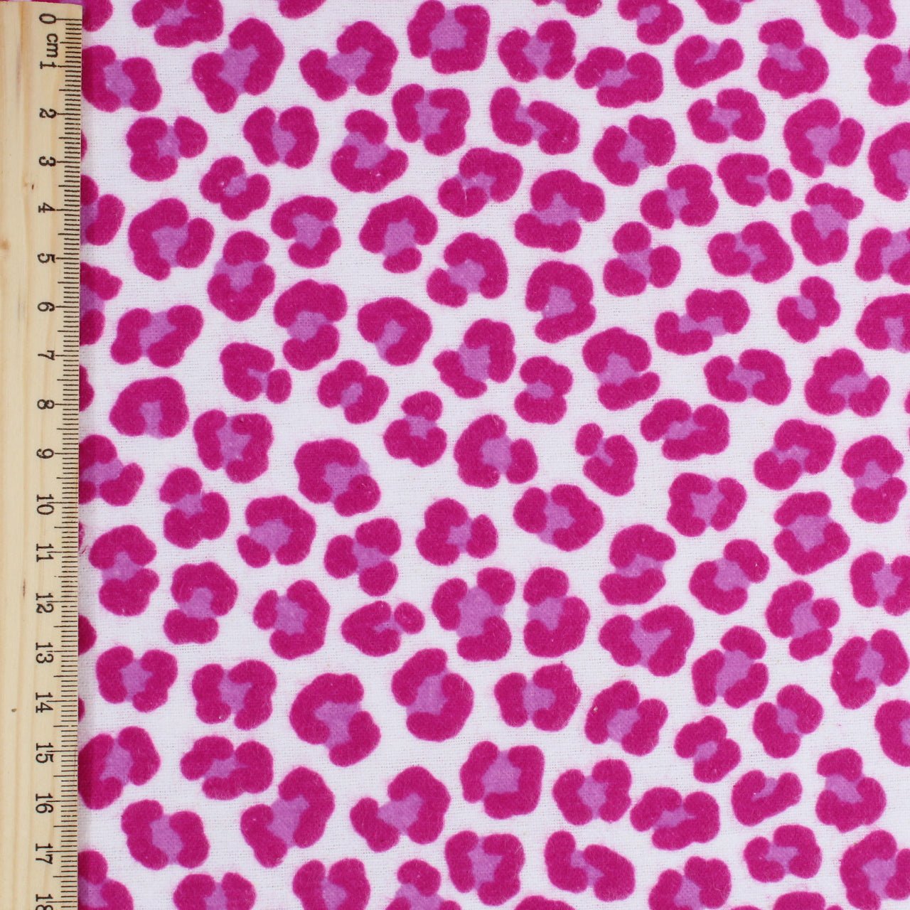 Flanellstoff Leopardenmuster Pink - Stofftime