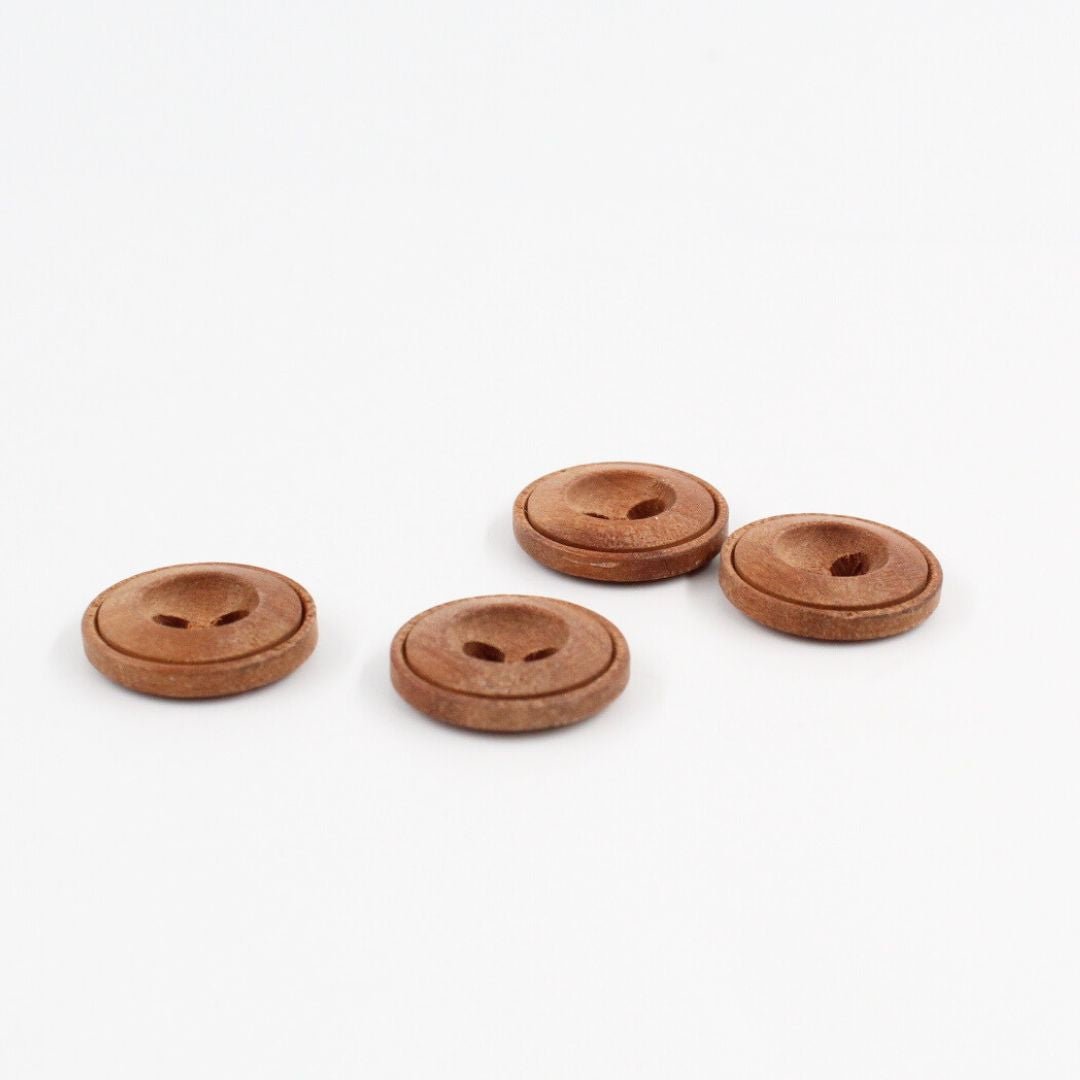 Holzknopf 2 Löcher | 22 mm - Stofftime
