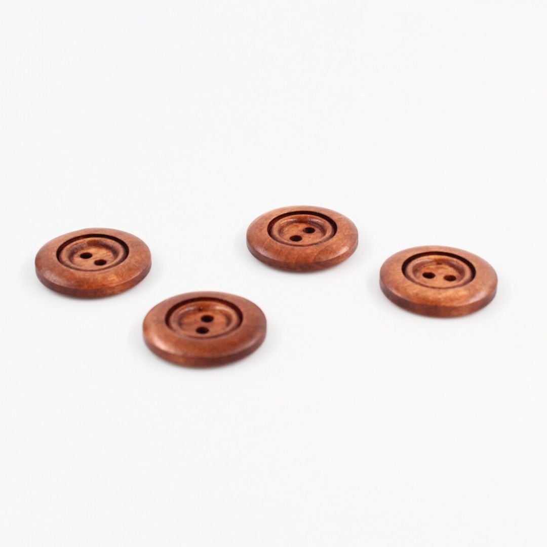 Holzknopf 2 Löcher | 25mm - Stofftime