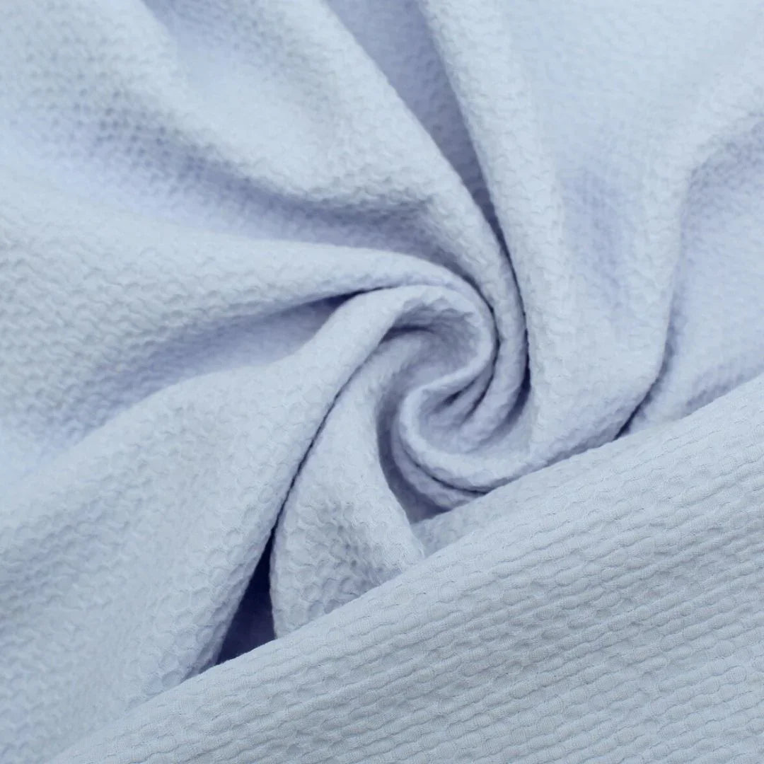 Jacquard Baumwolle Wabenstruktur | Hellblau - Stofftime