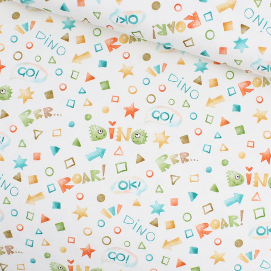 Jersey Dino Freunde | Ecru - Stofftime