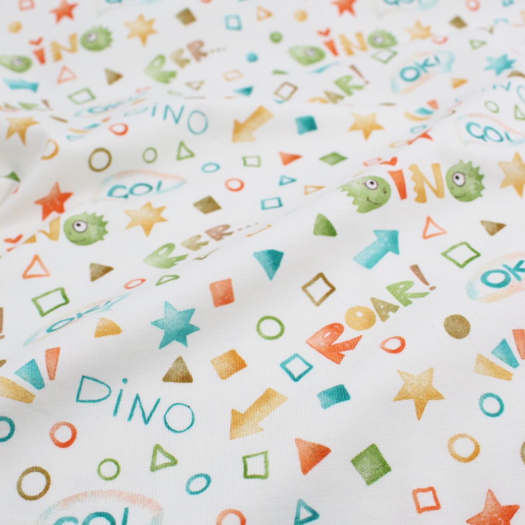 Jersey Dino Freunde | Ecru - Stofftime
