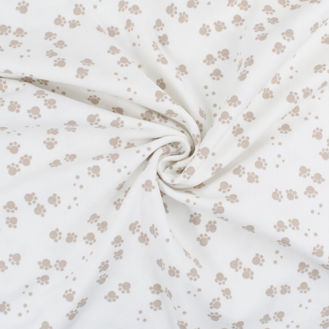 Jersey Kleine Pfoten | Ecru - Stofftime