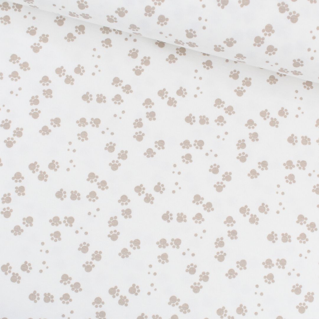Jersey Kleine Pfoten | Ecru - Stofftime