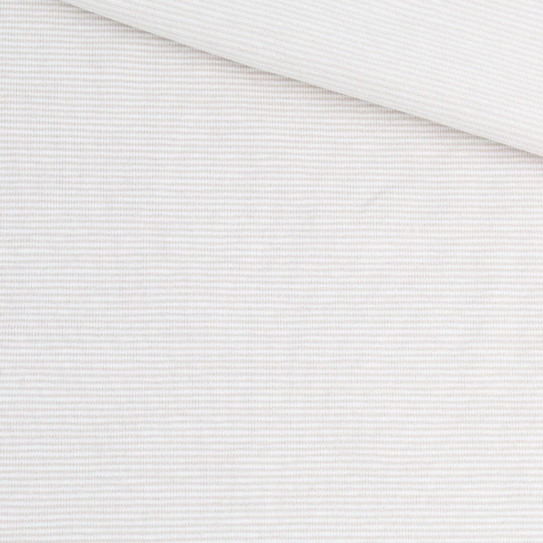 Jersey Stoff Streifen 1 mm | Hellbeige - Stofftime