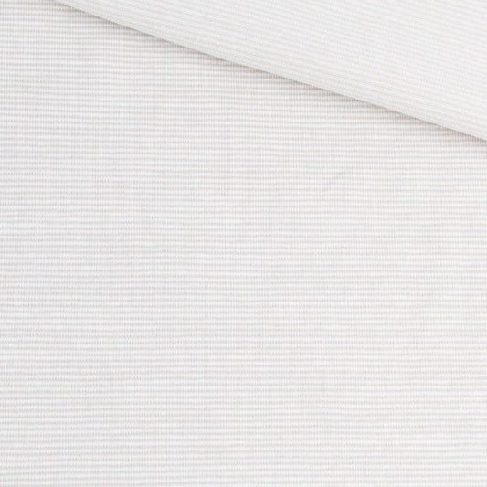 Jersey Stoff Streifen 1 mm | Hellbeige - Stofftime