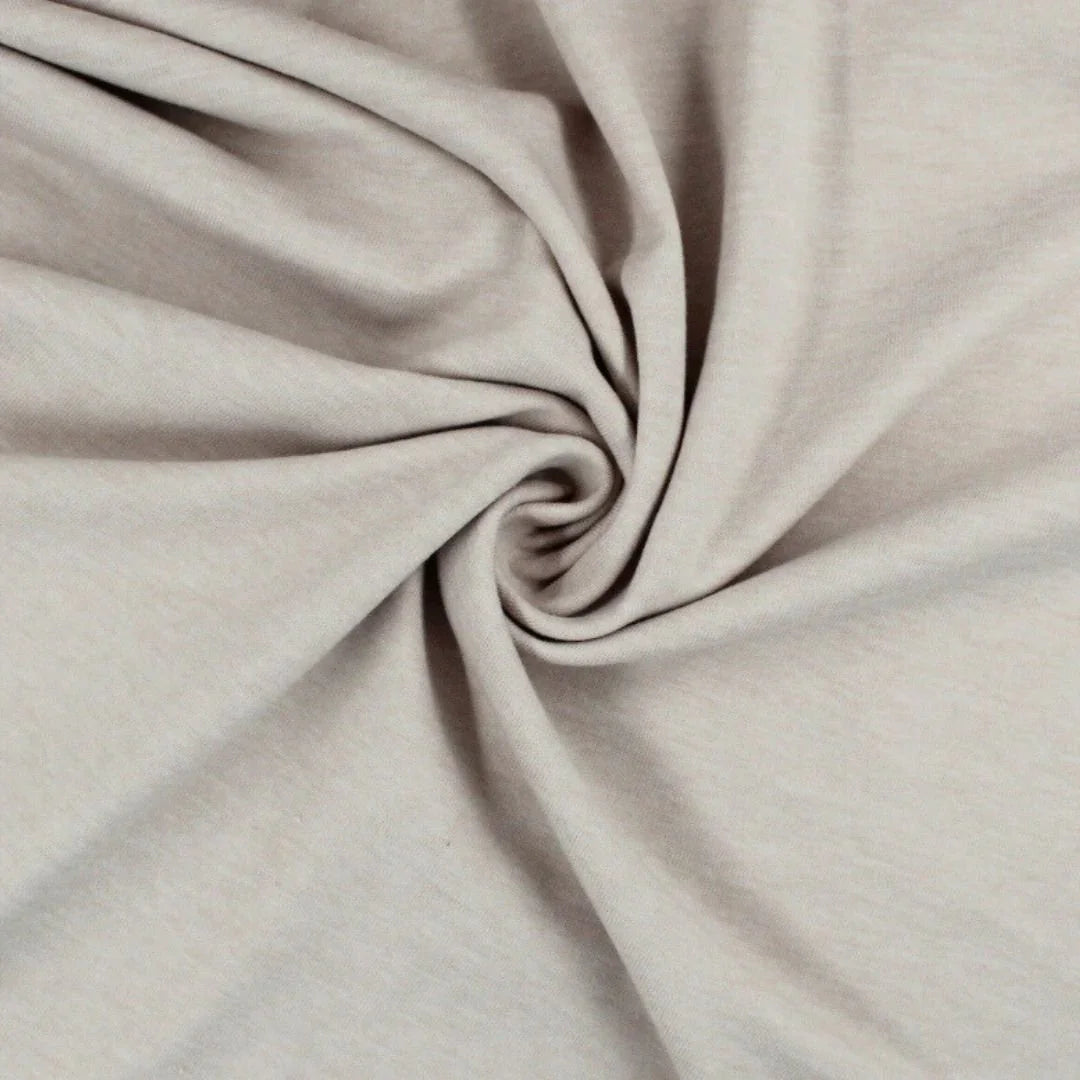 Jersey Uni | Sandbeige meliert Nr. 520 - Stofftime
