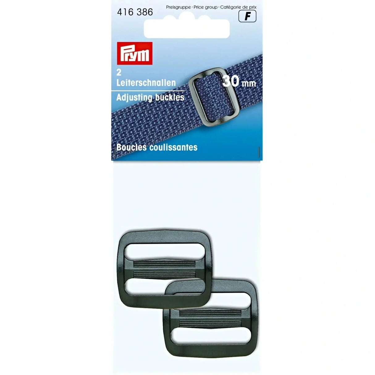 Prym 2 Stück Leiterschnallen 30 mm | Schwarz - Stofftime