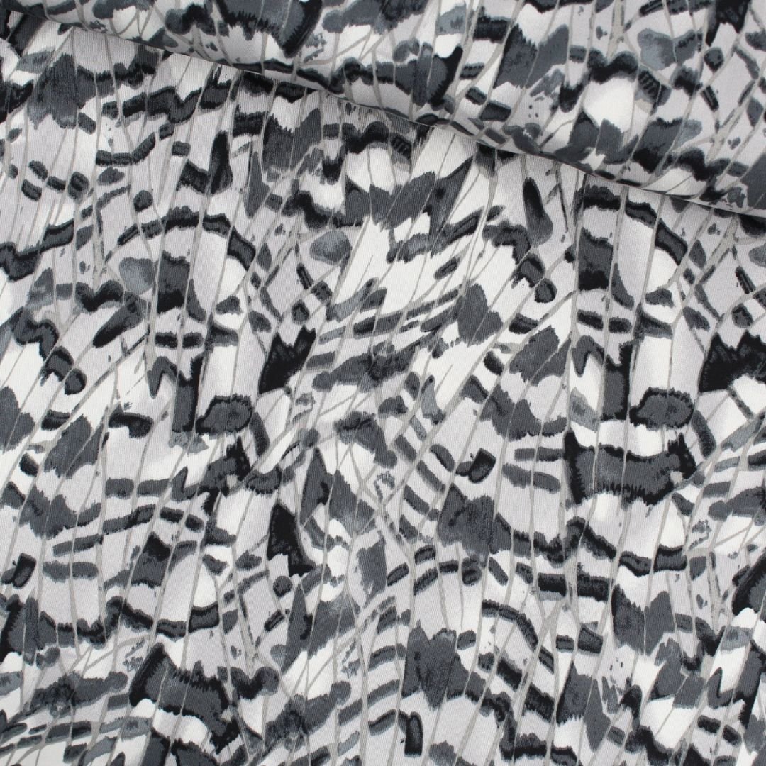 Satin Viskose Federn | Grau - Stofftime