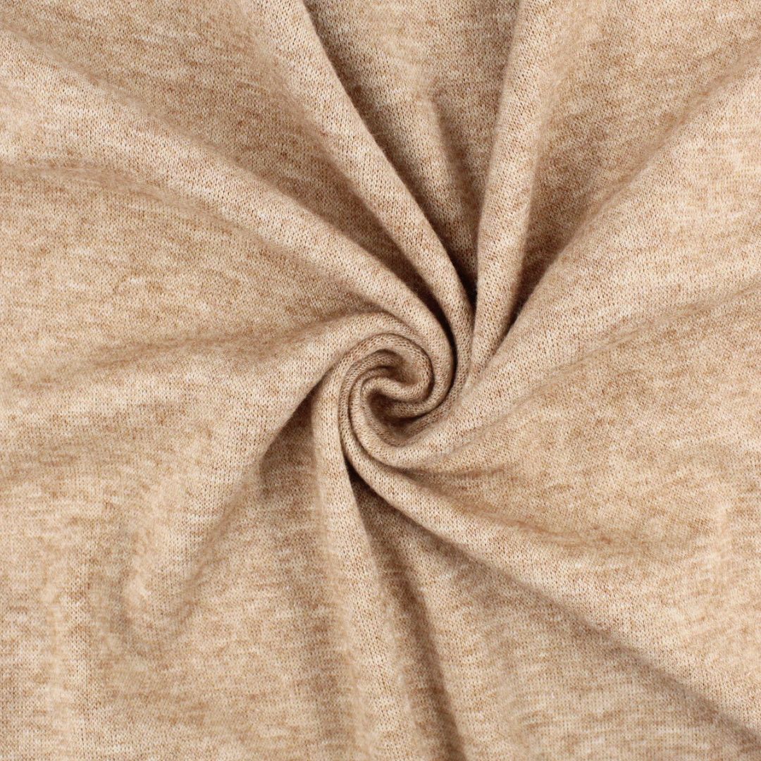 Strickjersey Beige - Stofftime