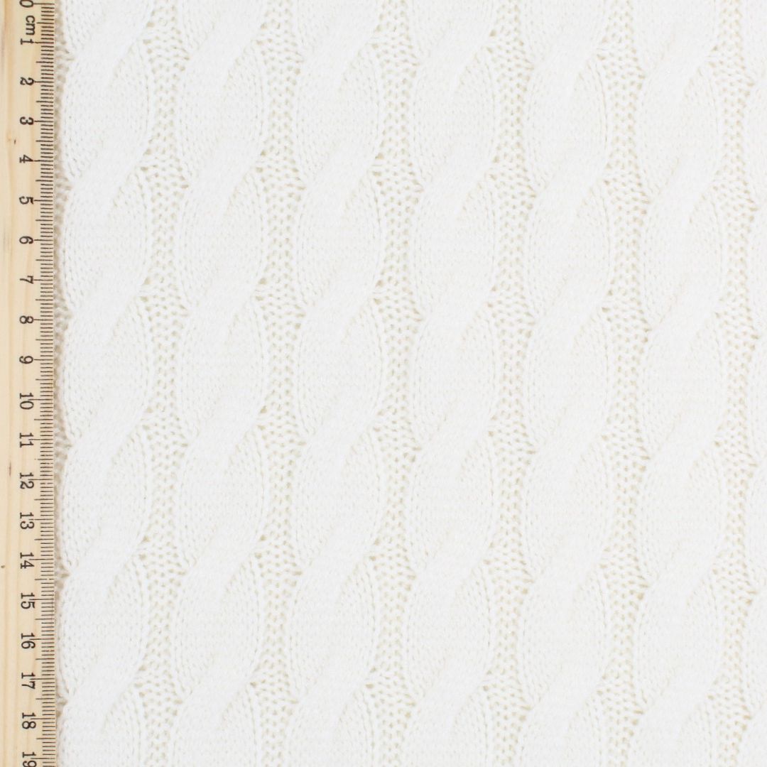 Strickstoff Nordic Cable | Ecru - Stofftime