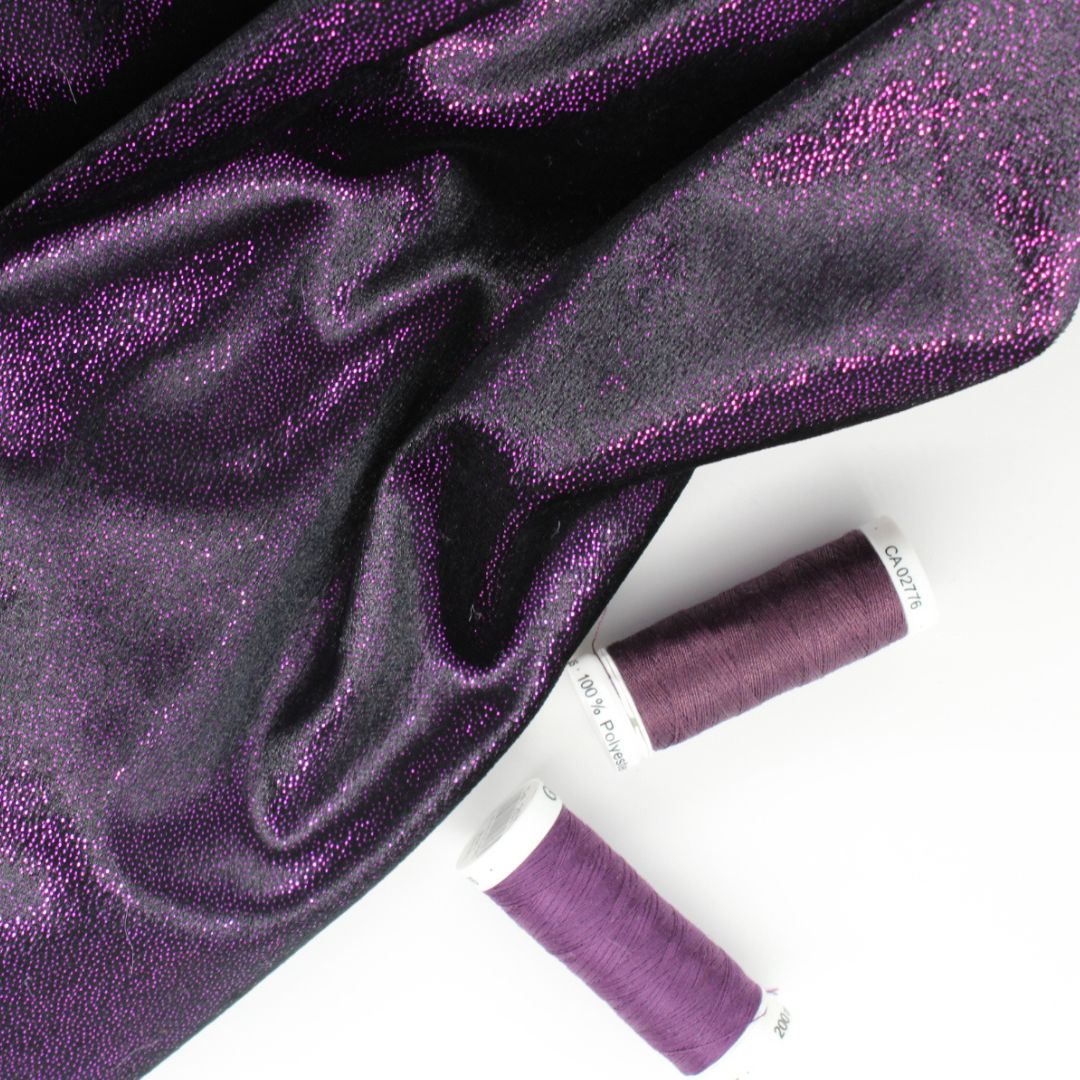 Velour „Chameleon“ | Lila - Schwarz - Stofftime