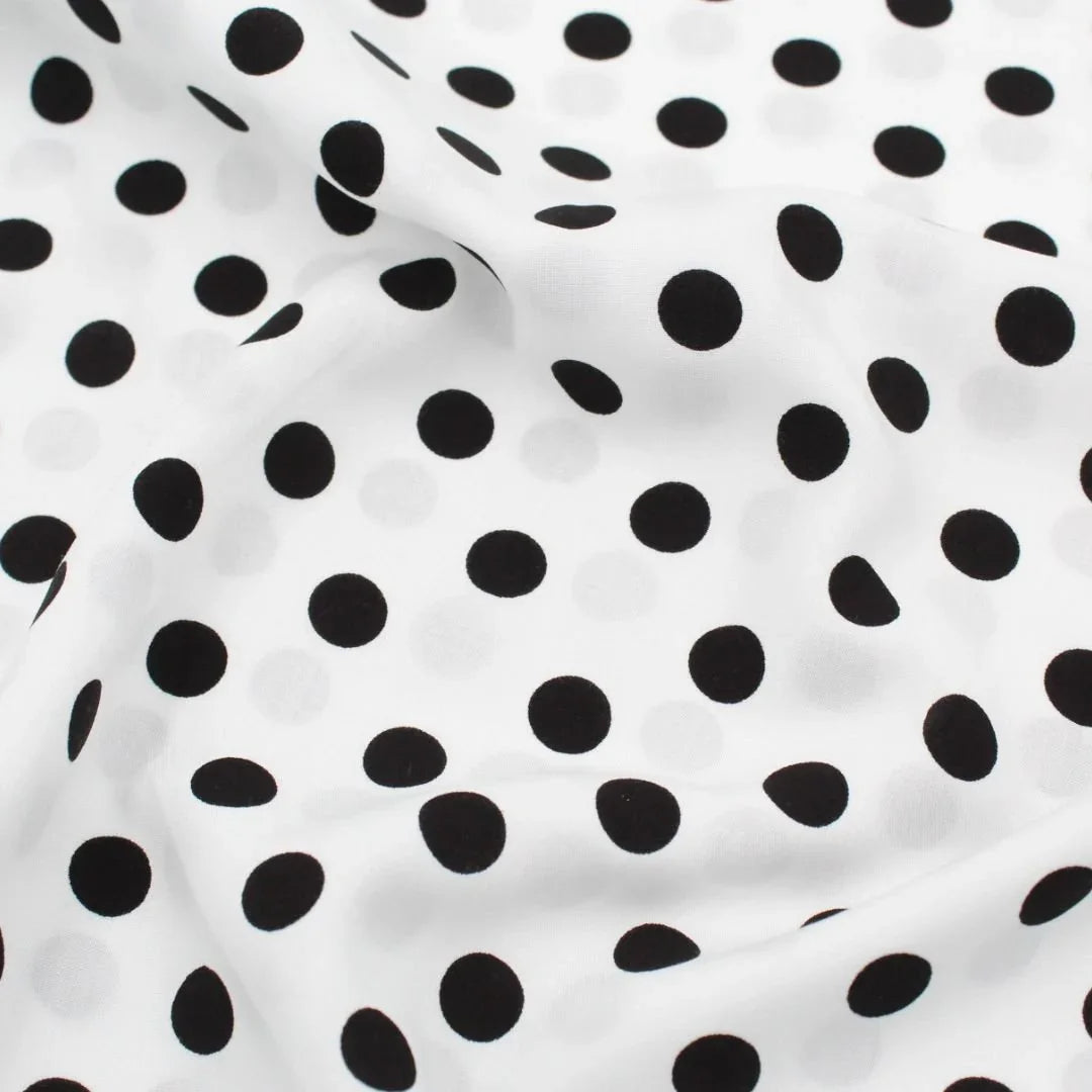 Viskose Stoff Polka Dots - Stofftime