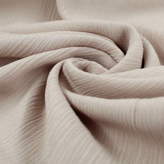 Viskosestoff Crincle - uni | Sandbeige - Stofftime