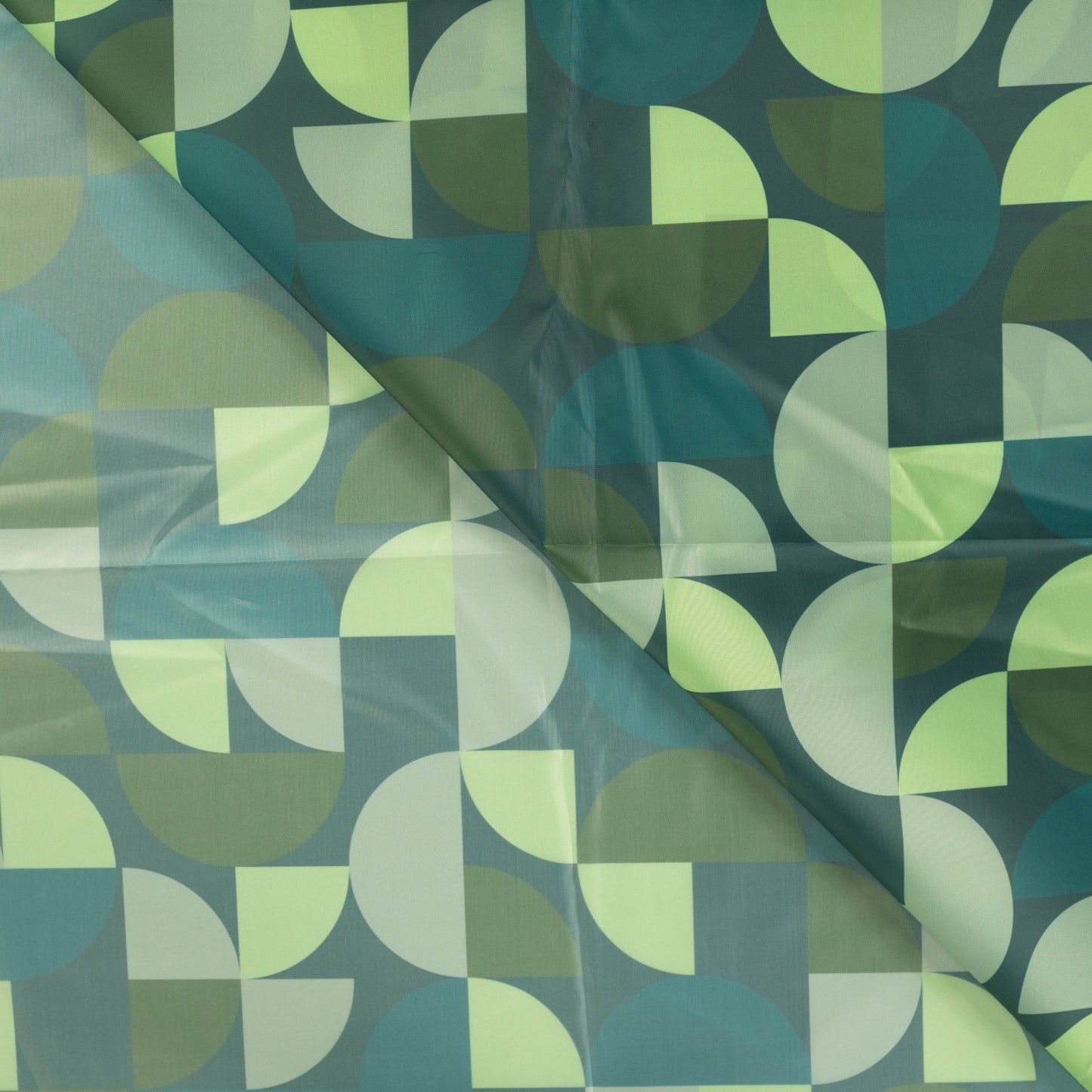Wasserabweisender Poncho Stoff Geometrisch | Grün - Stofftime
