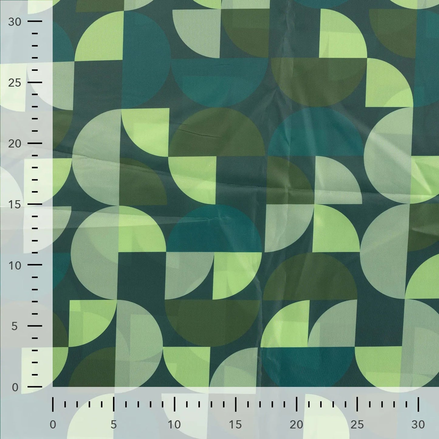 Wasserabweisender Poncho Stoff Geometrisch | Grün - Stofftime