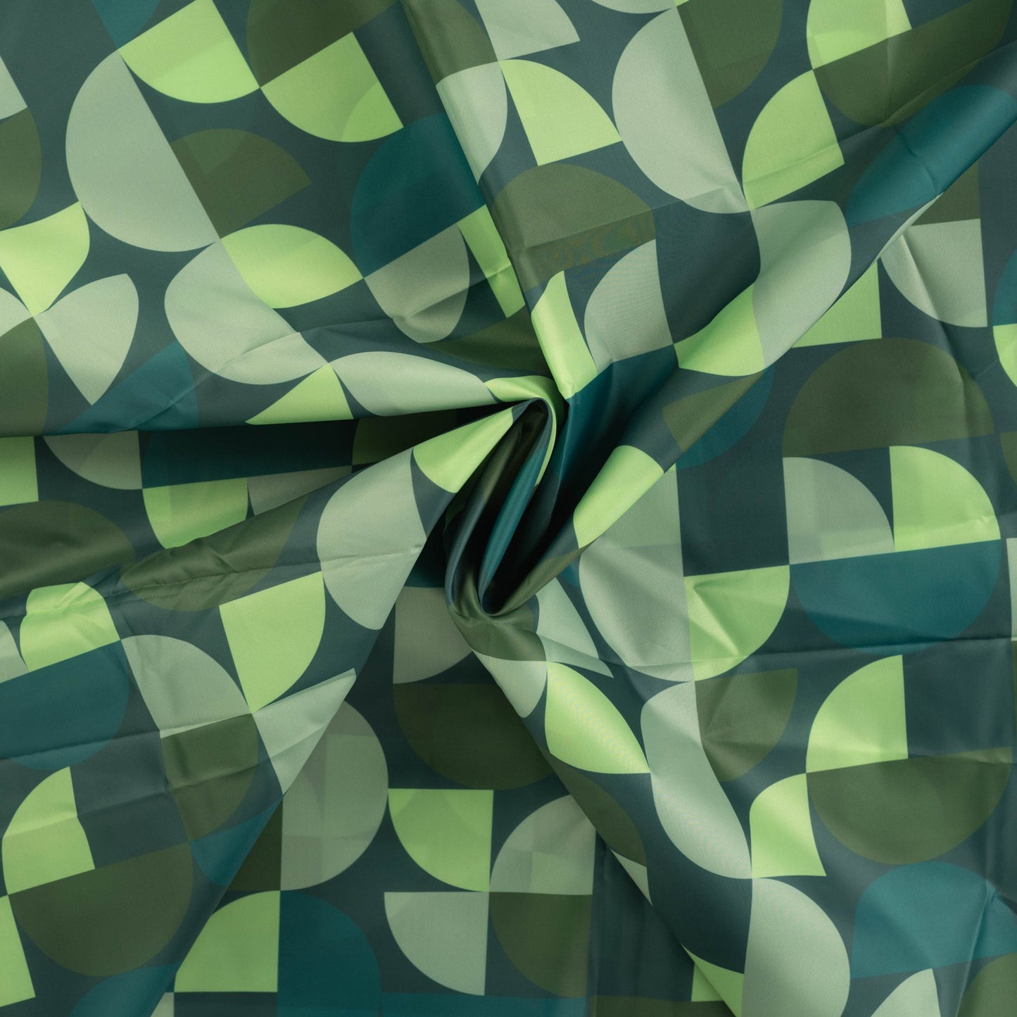Wasserabweisender Poncho Stoff Geometrisch | Grün - Stofftime