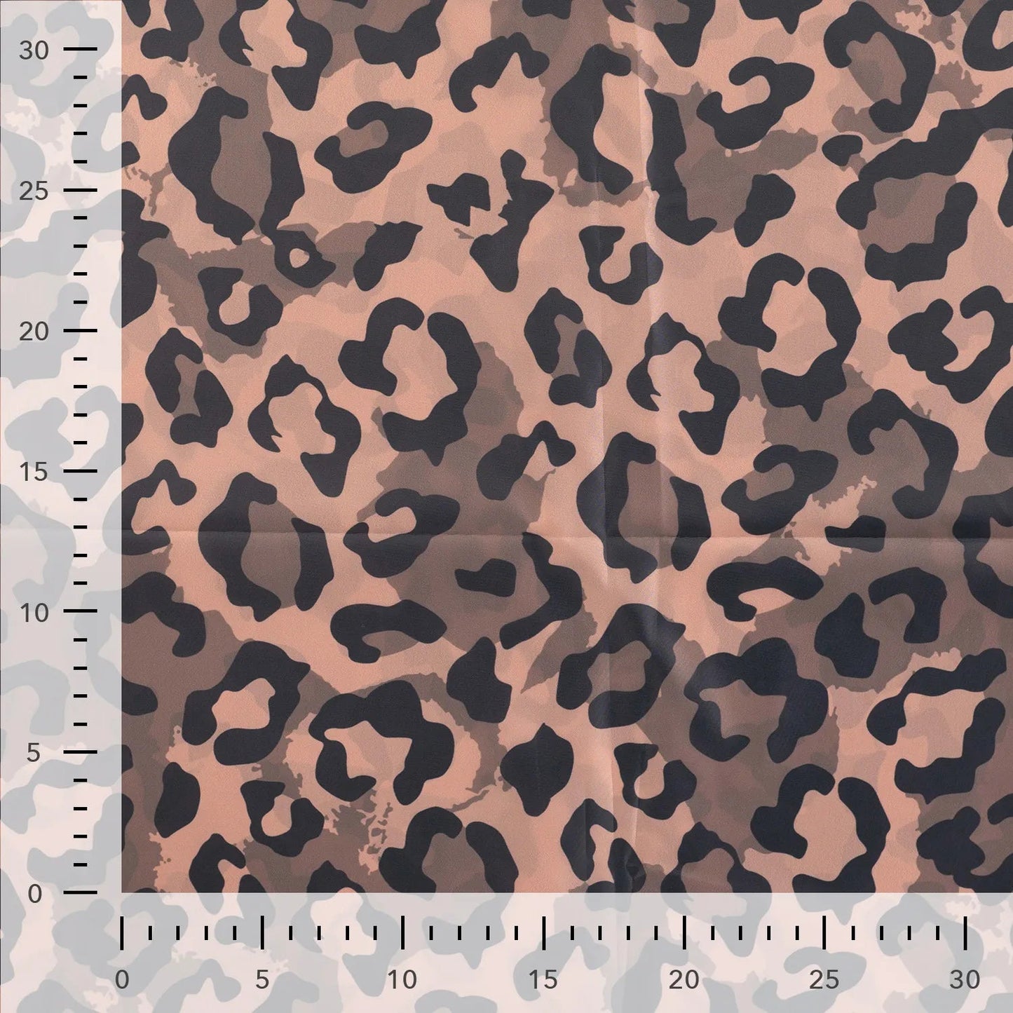 Wasserabweisender Poncho Stoff Leoparden Flecken | Taupe - Stofftime