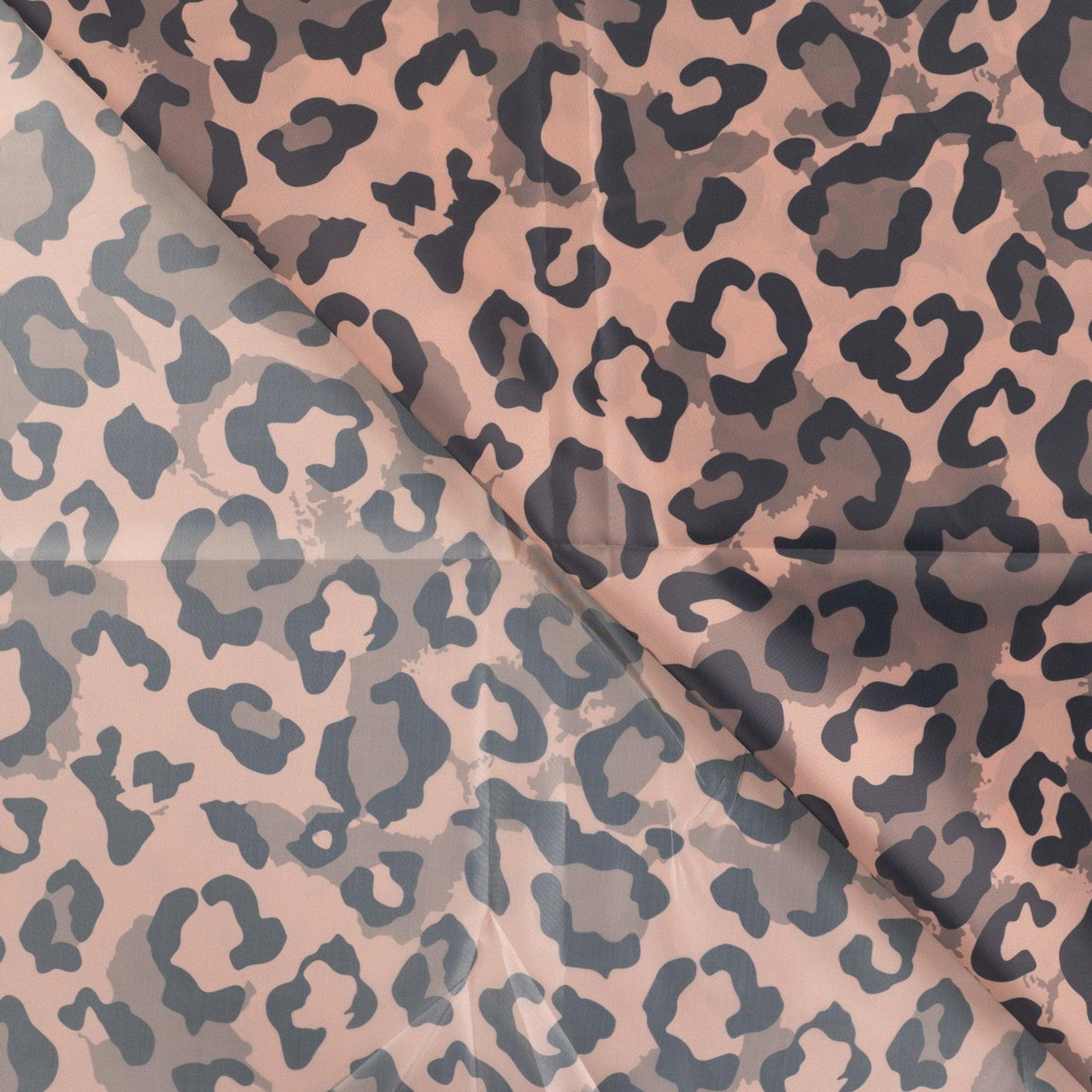 Wasserabweisender Poncho Stoff Leoparden Flecken | Taupe - Stofftime