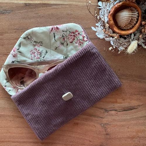DIY Anleitung für Brillen Etui aus Cordjersey und Canvas