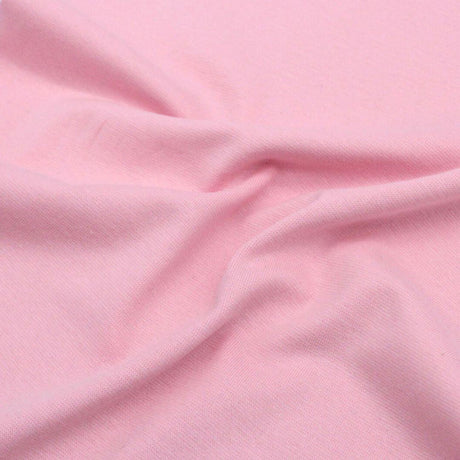 Bündchenstoff in Baby Rose – Elastisch, weich und langlebig, perfekt für Nähprojekte wie Pumphosen, Strampler und Pullover.