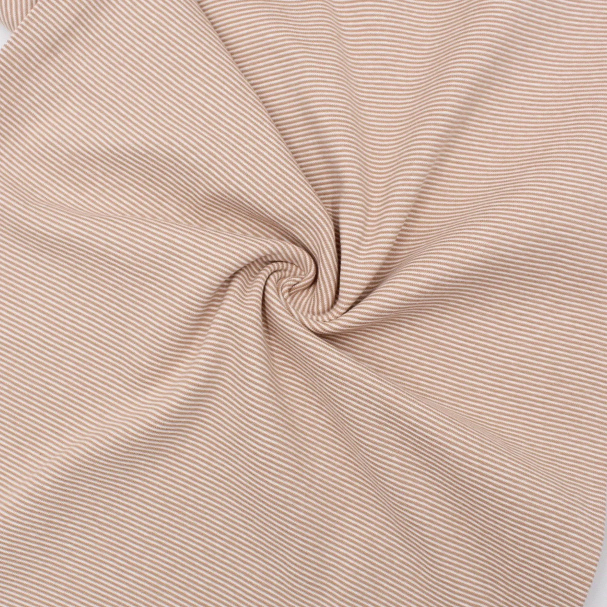 Bündchenstoff gestreift Beige