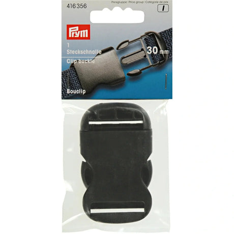 Prym Steckschnalle aus Kunststoff, 30 mm in Schwarz, ideal für vielseitige Befestigungen in Rucksäcken, Gürteln und DIY-Projekten.
