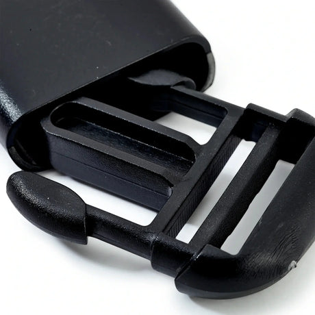 Prym Steckschnalle aus Kunststoff, 30 mm in Schwarz, ideal für vielseitige Befestigungen in Rucksäcken, Gürteln und DIY-Projekten. Nahaufnahme